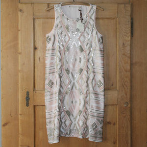 Chelsea & Violet~Pink & Grey Sequins Dress